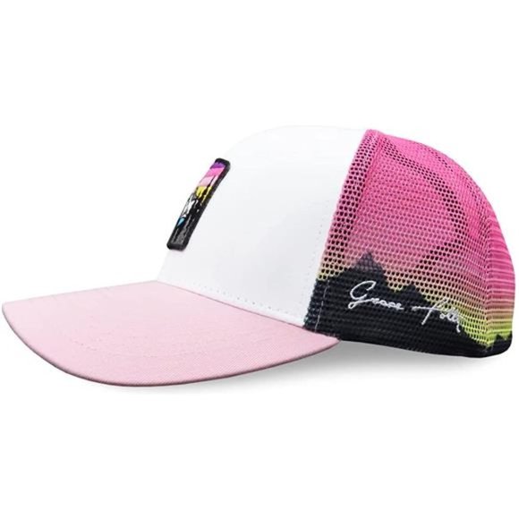BEACH Trucker Hats for Women Pink Alpine